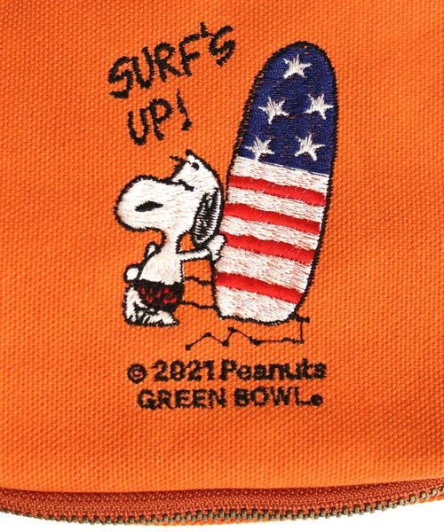 SNOOPY×OLD BETTY'S（スヌーピーカケルオールドベティーズ）の「SNOOPY Canvas×Suede Waist Bag(SURF´S UP!)（ボディバッグ/ウエストポーチ・レディース・スミクロ/ブラウン/ベージュ/グリーン/ネイビー/マスタード/ボルドー/オレンジ・FREE）」の18枚目の写真