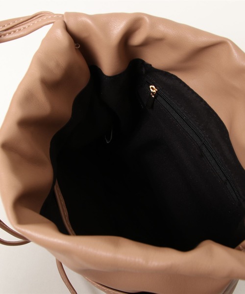 LAC-VERT（ラック・ヴェール）の「【LAC VERT/ラック・ヴェール】巾着スモールバッグ（ショルダーバッグ・レディース・ベージュ/カーキ/ブラック・FREE）」の12枚目の写真