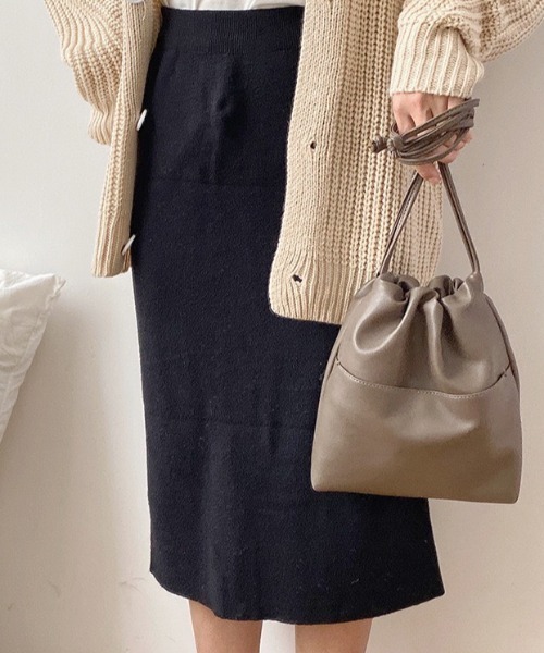 LAC-VERT（ラック・ヴェール）の「【LAC VERT/ラック・ヴェール】巾着スモールバッグ（ショルダーバッグ・レディース・ベージュ/カーキ/ブラック・FREE）」の19枚目の写真