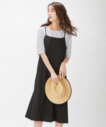 【洗える】キャミワンピース+カットソー ツインセット