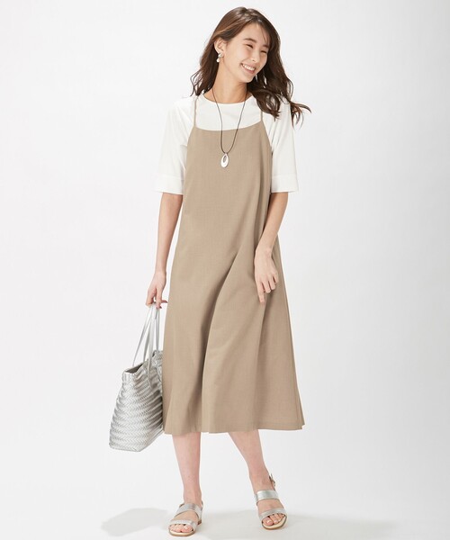 J.PRESS(ジェイプレス)の「【洗える】キャミワンピース+カットソー ツインセット(セットアップ・レディース・ブラック系/ブラウン系/ネイビー系・T13/T15)」の5枚目の写真