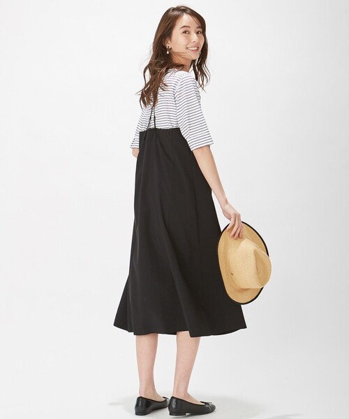 J.PRESS(ジェイプレス)の「【洗える】キャミワンピース+カットソー ツインセット(セットアップ・レディース・ブラック系/ブラウン系/ネイビー系・T13/T15)」の9枚目の写真