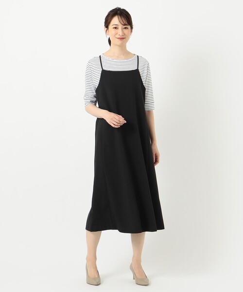 J.PRESS(ジェイプレス)の「【洗える】キャミワンピース+カットソー ツインセット(セットアップ・レディース・ブラック系/ブラウン系/ネイビー系・T13/T15)」の10枚目の写真