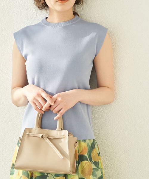 ROPE' PICNIC(ロペピクニック)の「【接触冷感・UVカット】ゼロスリーブニットプルオーバー(ニット/セーター・レディース・ブルー系その他4/オレンジ系その他/クリーム/ブラック/オフホワイト/ベージュ/ピンク・38)」の5枚目の写真