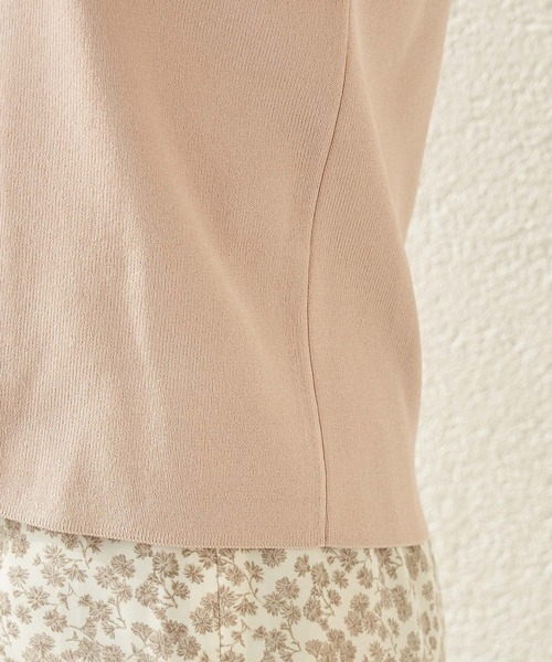 ROPE' PICNIC(ロペピクニック)の「【接触冷感・UVカット】ゼロスリーブニットプルオーバー(ニット/セーター・レディース・ブルー系その他4/オレンジ系その他/クリーム/ブラック/オフホワイト/ベージュ/ピンク・38)」の10枚目の写真