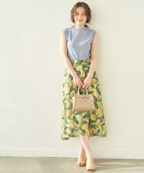 ROPE' PICNIC(ロペピクニック)の「【接触冷感・UVカット】ゼロスリーブニットプルオーバー(ニット/セーター・レディース・ブルー系その他4/オレンジ系その他/クリーム/ブラック/オフホワイト/ベージュ/ピンク・38)」の18枚目の写真