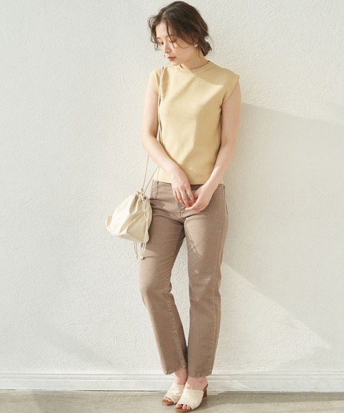 ROPE' PICNIC(ロペピクニック)の「【接触冷感・UVカット】ゼロスリーブニットプルオーバー(ニット/セーター・レディース・ブルー系その他4/オレンジ系その他/クリーム/ブラック/オフホワイト/ベージュ/ピンク・38)」の16枚目の写真