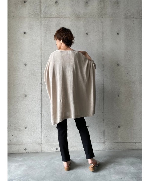 BEARDSLEY（ビアズリー）の「リネンヒラヒラハオリ（カーディガン/ボレロ・レディース・ブラック/サンドベージュ・FREE）」の21枚目の写真