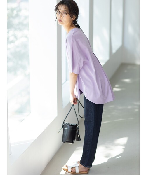 THE SHOP TK (ザ ショップ ティーケー )の「◆【EDWIN別注】スリムデニムパンツ(デニムパンツ・レディース・ネイビー/ホワイト系/ブルー・11/12/13)」の2枚目の写真