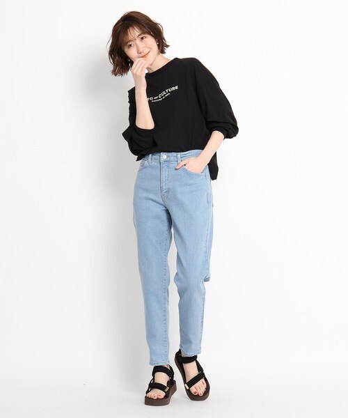 THE SHOP TK (ザ ショップ ティーケー )の「◆【EDWIN別注】スリムデニムパンツ(デニムパンツ・レディース・ネイビー/ホワイト系/ブルー・11/12/13)」の9枚目の写真