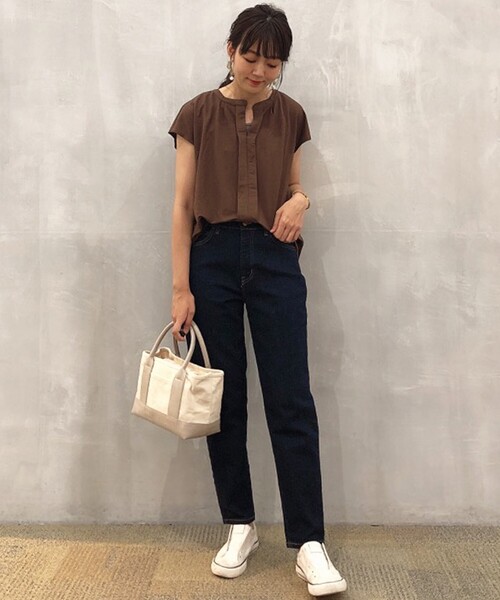 THE SHOP TK (ザ ショップ ティーケー )の「◆【EDWIN別注】スリムデニムパンツ(デニムパンツ・レディース・ネイビー/ホワイト系/ブルー・11/12/13)」の11枚目の写真