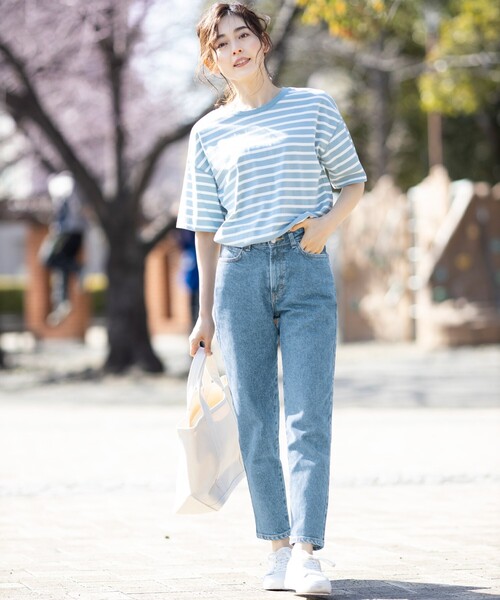 THE SHOP TK (ザ ショップ ティーケー )の「◆【EDWIN別注】スリムデニムパンツ(デニムパンツ・レディース・ネイビー/ホワイト系/ブルー・11/12/13)」の17枚目の写真