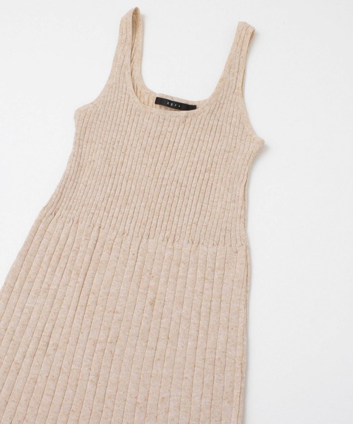 KBF+（ケービーエフプラス）の「KBF+　ニットキャミワンピース（ワンピース・レディース・ベージュ/グレー・ONE）」の10枚目の写真