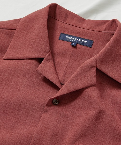 UNION STATION（ユニオンステーション）の「オープンカラー半袖シャツ【AIR LIGHT -Flux version-】（シャツ/ブラウス・メンズ・ネイビー/ライトベージュ/レッド/グレー系その他/ライトブルー・M/L/LL）」の11枚目の写真