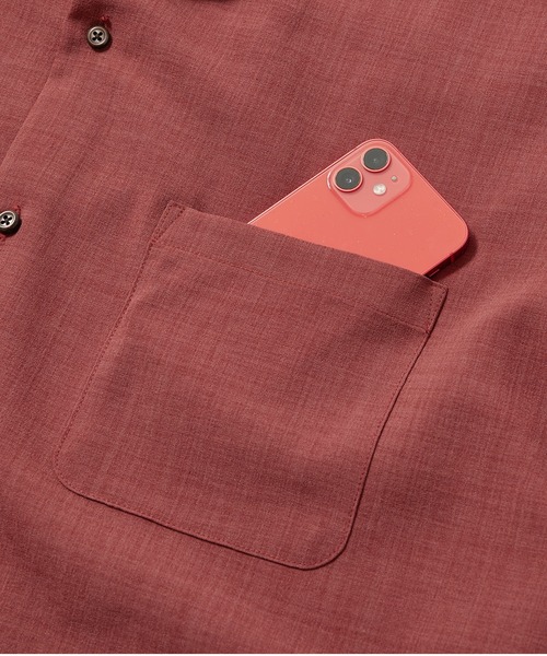 UNION STATION（ユニオンステーション）の「オープンカラー半袖シャツ【AIR LIGHT -Flux version-】（シャツ/ブラウス・メンズ・ネイビー/ライトベージュ/レッド/グレー系その他/ライトブルー・M/L/LL）」の15枚目の写真