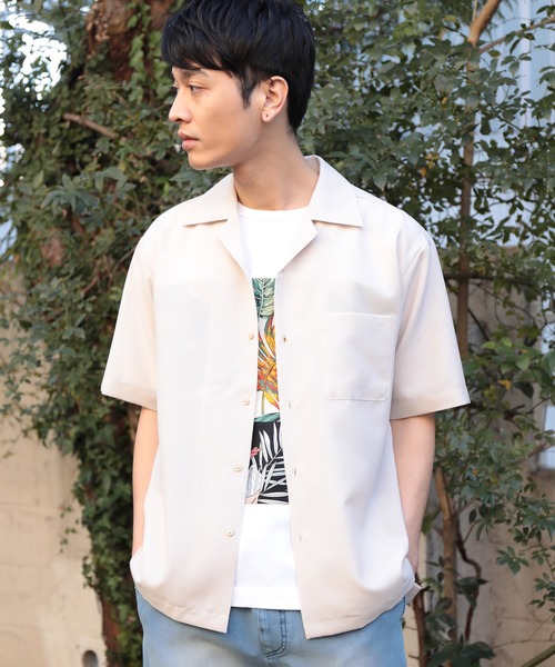 UNION STATION（ユニオンステーション）の「オープンカラー半袖シャツ【AIR LIGHT -Flux version-】（シャツ/ブラウス・メンズ・ネイビー/ライトベージュ/レッド/グレー系その他/ライトブルー・M/L/LL）」の19枚目の写真