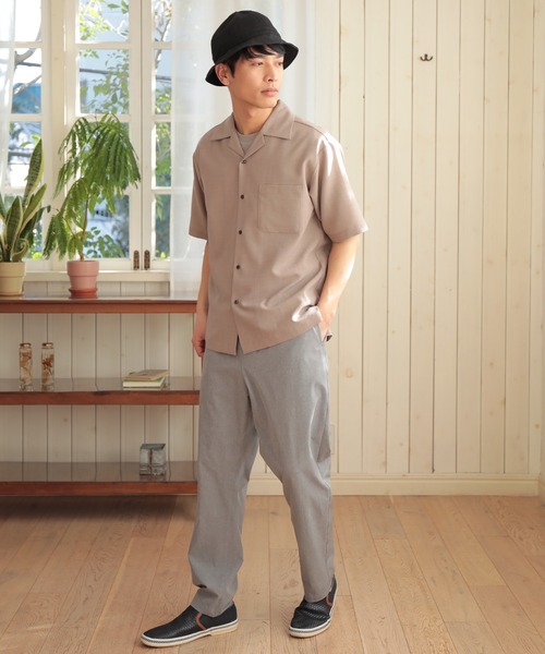 UNION STATION（ユニオンステーション）の「オープンカラー半袖シャツ【AIR LIGHT -Flux version-】（シャツ/ブラウス・メンズ・ネイビー/ライトベージュ/レッド/グレー系その他/ライトブルー・M/L/LL）」の21枚目の写真