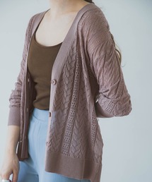 ITEMS URBANRESEARCH | 透かし編みニットカーディガン(カーディガン/ボレロ)
