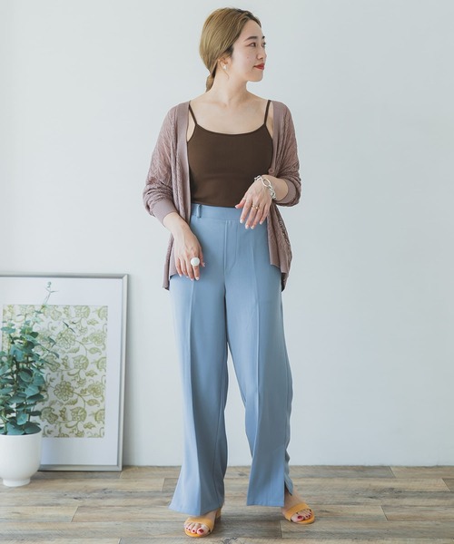 ITEMS URBANRESEARCH（アイテムズ アーバンリサーチ）の「透かし編みニットカーディガン（カーディガン/ボレロ・レディース・モカ/ベージュ/グリーン・FREE）」の19枚目の写真