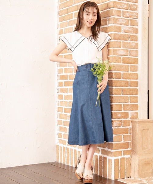 WILLSELECTION(ウィルセレクション)の「デシンBIGカラーブラウス(シャツ/ブラウス・レディース・オフホワイト/ブラック・MEDIUM)」の3枚目の写真