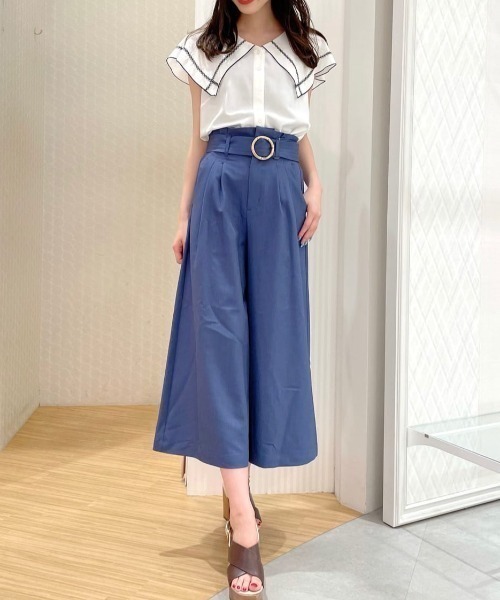 WILLSELECTION(ウィルセレクション)の「デシンBIGカラーブラウス(シャツ/ブラウス・レディース・オフホワイト/ブラック・MEDIUM)」の20枚目の写真