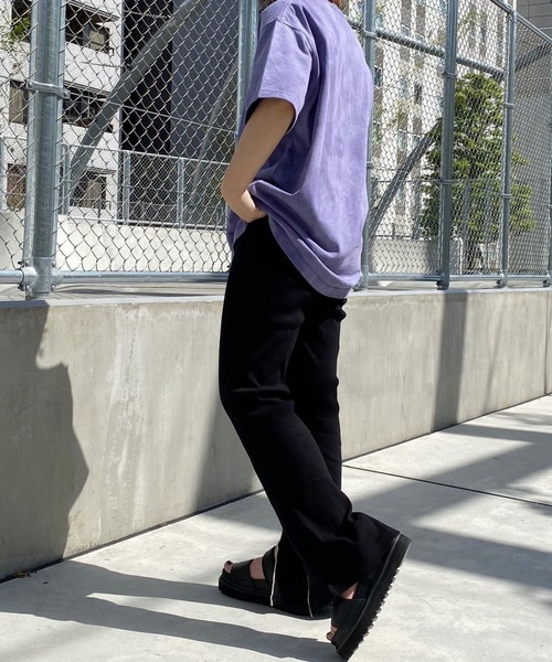 PBLIM（ページボーイリム）の「【PAGEBOYLIM】パイピングリブフレアパンツ（その他パンツ・レディース・ブラック/パープル・MEDIUM）」の17枚目の写真