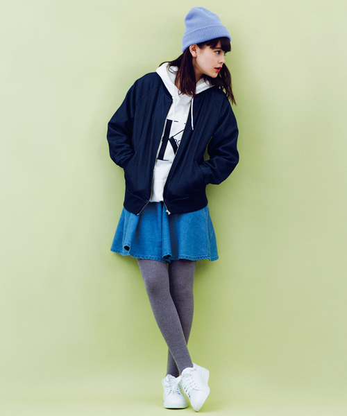 WEGO（ウィゴー）の「WEGO/デニムフレアスカート（デニムスカート・レディース・ホワイト/インディゴブルー/ダークインディゴブルー/ネイビー・FREE）」の19枚目の写真