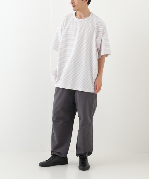 WISM(ウィズム)の「【WEWILL / ウィーウィル】WISM 別注 2.5XL BORDER TEE(Tシャツ/カットソー・メンズ・ホワイト/ブラック/ブルー/ピンク・MEDIUM/LARGE)」の20枚目の写真