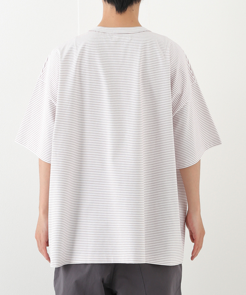 WISM(ウィズム)の「【WEWILL / ウィーウィル】WISM 別注 2.5XL BORDER TEE(Tシャツ/カットソー・メンズ・ホワイト/ブラック/ブルー/ピンク・MEDIUM/LARGE)」の6枚目の写真