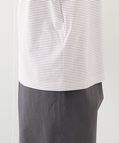 WISM(ウィズム)の「【WEWILL / ウィーウィル】WISM 別注 2.5XL BORDER TEE(Tシャツ/カットソー・メンズ・ホワイト/ブラック/ブルー/ピンク・MEDIUM/LARGE)」の12枚目の写真