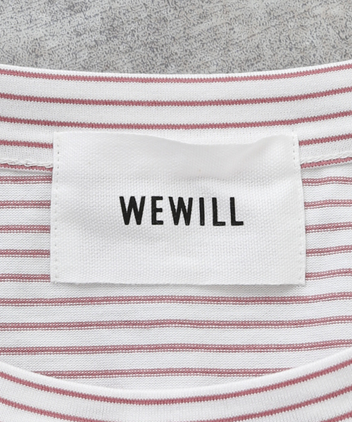 WISM(ウィズム)の「【WEWILL / ウィーウィル】WISM 別注 2.5XL BORDER TEE(Tシャツ/カットソー・メンズ・ホワイト/ブラック/ブルー/ピンク・MEDIUM/LARGE)」の13枚目の写真
