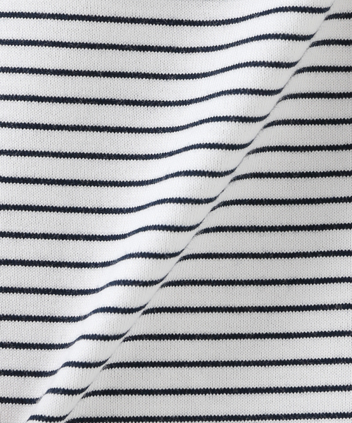 WISM(ウィズム)の「【WEWILL / ウィーウィル】WISM 別注 2.5XL BORDER TEE(Tシャツ/カットソー・メンズ・ホワイト/ブラック/ブルー/ピンク・MEDIUM/LARGE)」の16枚目の写真