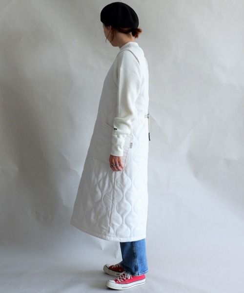 MANASTASH(マナスタッシュ)の「MANASTASH/マナスタッシュ W's PADDING DRESS ウィメンズ パディングドレス ワンピース(ジャンパースカート・レディース・ナチュラル/チャコールグレー・MEDIUM)」の12枚目の写真