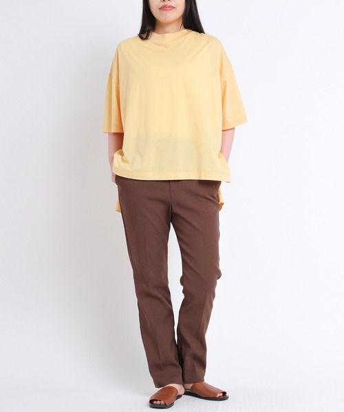 Audition（オーディション）の「M1729 ワイドシルエットBIG-Tシャツ（Tシャツ/カットソー・レディース・ホワイト/イエロー/ブラック・MEDIUM）」の7枚目の写真