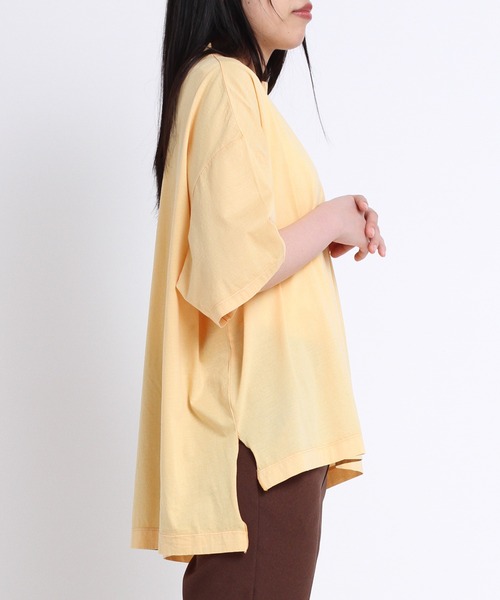 Audition（オーディション）の「M1729 ワイドシルエットBIG-Tシャツ（Tシャツ/カットソー・レディース・ホワイト/イエロー/ブラック・MEDIUM）」の6枚目の写真