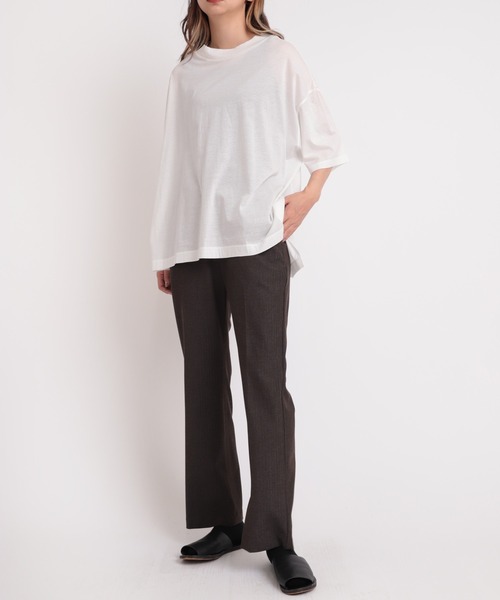 Audition（オーディション）の「M1729 ワイドシルエットBIG-Tシャツ（Tシャツ/カットソー・レディース・ホワイト/イエロー/ブラック・MEDIUM）」の20枚目の写真