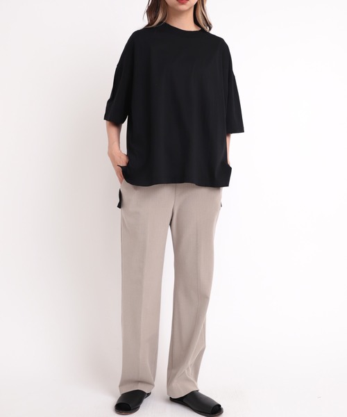 Audition（オーディション）の「M1729 ワイドシルエットBIG-Tシャツ（Tシャツ/カットソー・レディース・ホワイト/イエロー/ブラック・MEDIUM）」の21枚目の写真