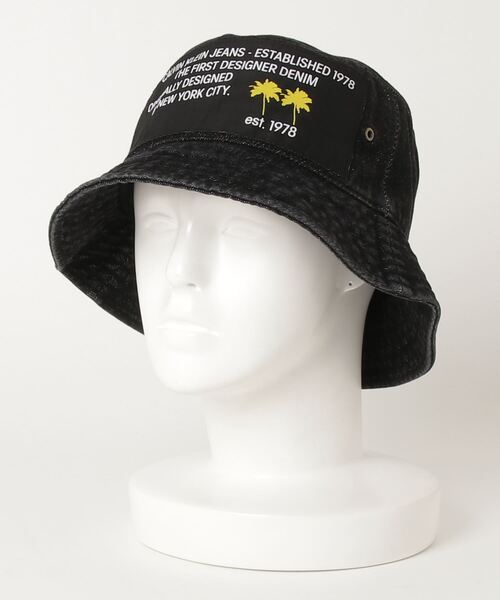 Calvin Klein Jeans Accessory（カルバン・クラインジーンズアクセサリー）の「CKJ スポーツ エッセンシャルズ バケット パーム プリント ハット（ハット・メンズ・ブラック系その他・FREE）」の3枚目の写真