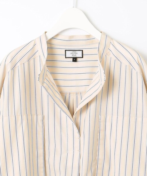 J.PRESS YORK STREET(ジェイプレスヨークストリート)の「【WOMEN】スキッパーシャツワンピース(シャツワンピース・レディース・ブルー系1/イエロー系1・F)」の4枚目の写真