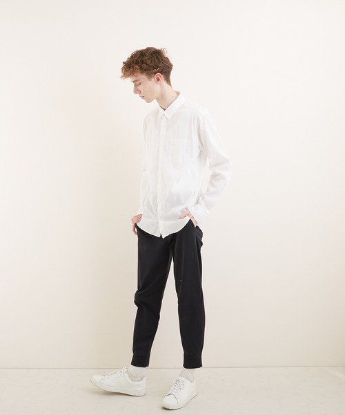 VIBGYOR(ヴィブジョー)の「【VIBGYOR BY AS】ナノファイン加工 レギュラーカラーシャツ(GW)(シャツ/ブラウス・メンズ・ホワイト/ブラック/ベージュ/ネイビー/カーキ/サックスブルー/ピンク/ワインレッド/ブラック系その他/ブルー系その他/ブラック系その他2/ブルー系その他2・LARGE/X-LARGE/MEDIUM)」の2枚目の写真