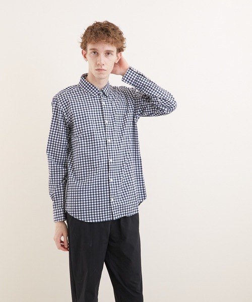 VIBGYOR(ヴィブジョー)の「【VIBGYOR BY AS】ナノファイン加工 レギュラーカラーシャツ(GW)(シャツ/ブラウス・メンズ・ホワイト/ブラック/ベージュ/ネイビー/カーキ/サックスブルー/ピンク/ワインレッド/ブラック系その他/ブルー系その他/ブラック系その他2/ブルー系その他2・LARGE/X-LARGE/MEDIUM)」の21枚目の写真