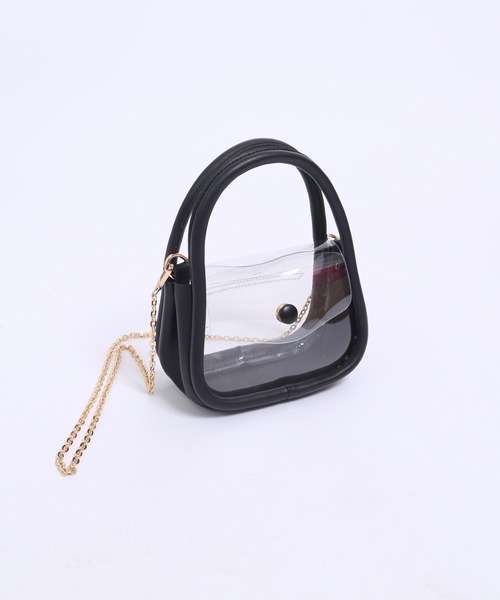 WC（ダブル シー）の「パイピングクリアバッグ（ショルダーバッグ・レディース・サックスブルー/ホワイト/ブラック・FREE）」の2枚目の写真