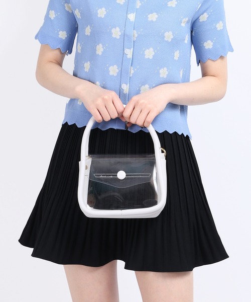 WC（ダブル シー）の「パイピングクリアバッグ（ショルダーバッグ・レディース・サックスブルー/ホワイト/ブラック・FREE）」の6枚目の写真