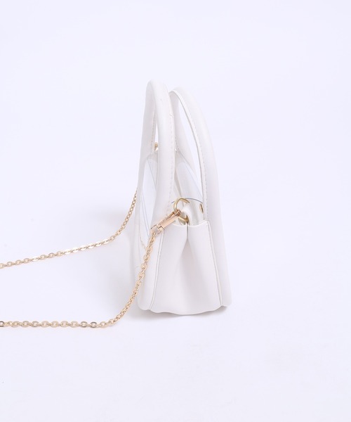 WC（ダブル シー）の「パイピングクリアバッグ（ショルダーバッグ・レディース・サックスブルー/ホワイト/ブラック・FREE）」の4枚目の写真