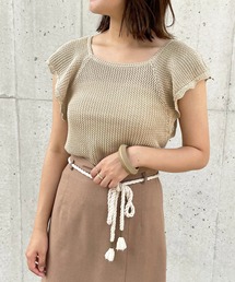 apres jour clair | 【apres jour clair】肩フリルニットトップス【ZOZOTOWN限定アイテム】(ニット/セーター)