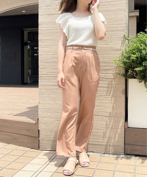apres jour clair(アプレジュールクレア)の「【apres jour clair】肩フリルニットトップス【ZOZOTOWN限定アイテム】(ニット/セーター・レディース・ベージュ/オフホワイト/ピンクベージュ・X-LARGE/フリー)」の13枚目の写真
