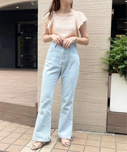 apres jour clair(アプレジュールクレア)の「【apres jour clair】肩フリルニットトップス【ZOZOTOWN限定アイテム】(ニット/セーター・レディース・ベージュ/オフホワイト/ピンクベージュ・X-LARGE/フリー)」の21枚目の写真