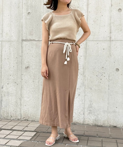 apres jour clair(アプレジュールクレア)の「【apres jour clair】肩フリルニットトップス【ZOZOTOWN限定アイテム】(ニット/セーター・レディース・ベージュ/オフホワイト/ピンクベージュ・X-LARGE/フリー)」の19枚目の写真