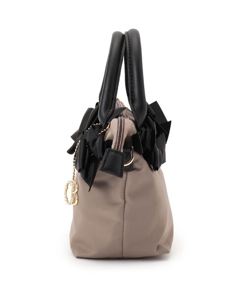 couture brooch（クチュールブローチ）の「【メニーリボンシリーズ】メニーリボン ミニナイロントート（トートバッグ・レディース・ブラック/ベージュ系その他/ベビーピンク・00）」の5枚目の写真