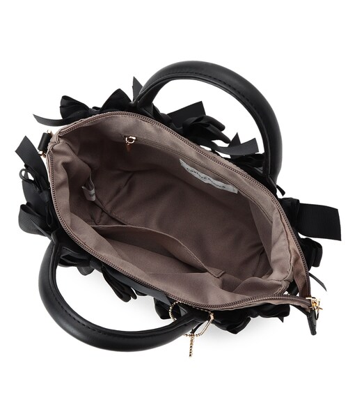 couture brooch（クチュールブローチ）の「【メニーリボンシリーズ】メニーリボン ミニナイロントート（トートバッグ・レディース・ブラック/ベージュ系その他/ベビーピンク・00）」の7枚目の写真